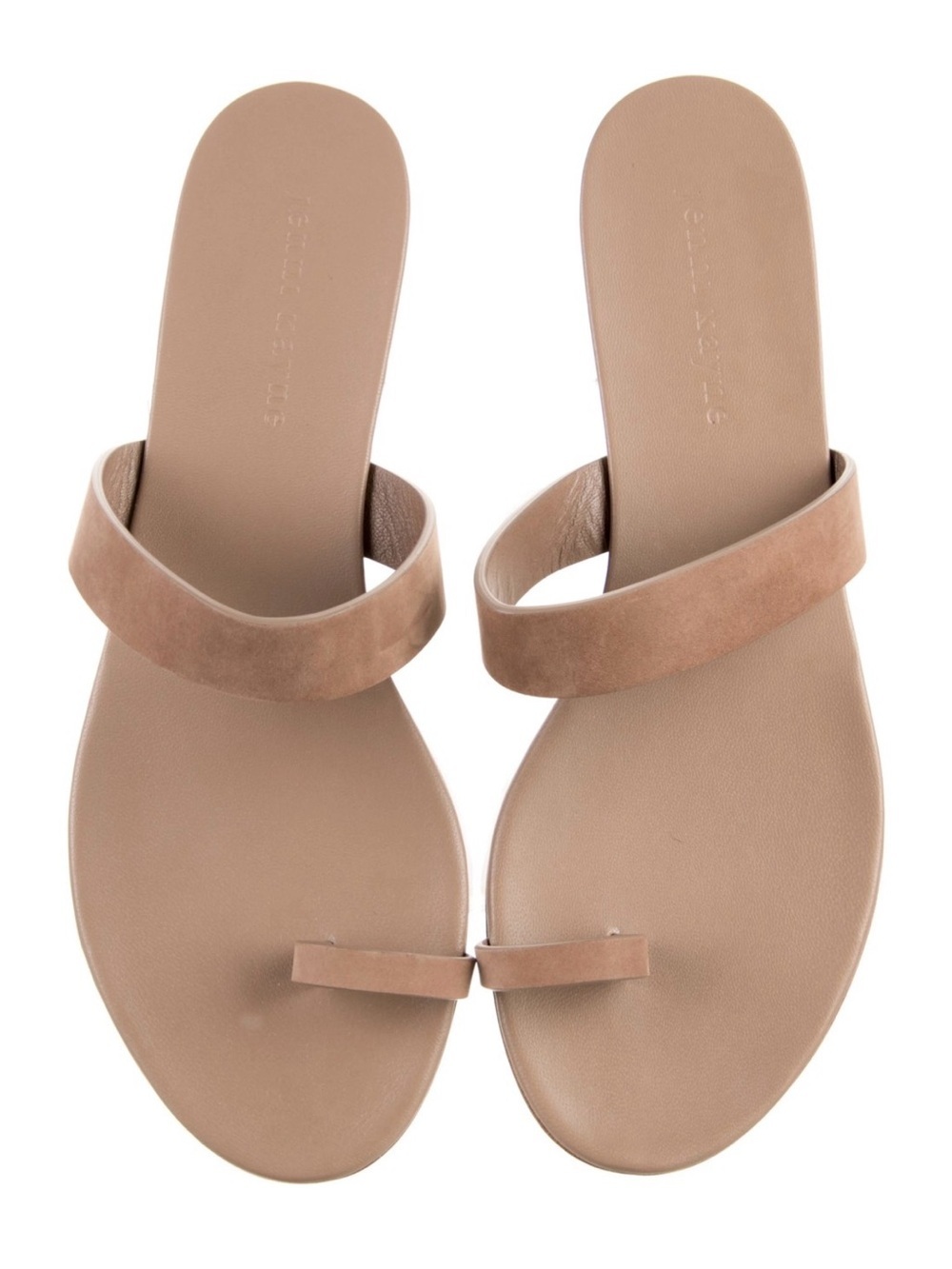 Jenni Kayne Capri Toe Ring Sandals Women EU 39 Brown Leather Made In Italy Us8.5